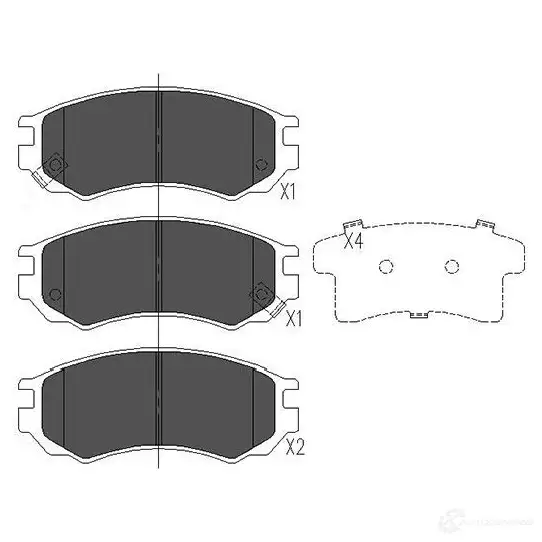 Тормозные колодки, комплект KAVO PARTS 1767397 E IUCS 871561615177 kbp6531