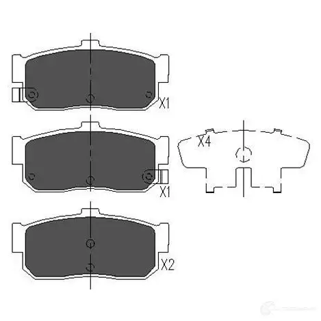 Тормозные колодки, комплект KAVO PARTS kbp6512 8715616132749 A 4R4V 1767378 изображение 0