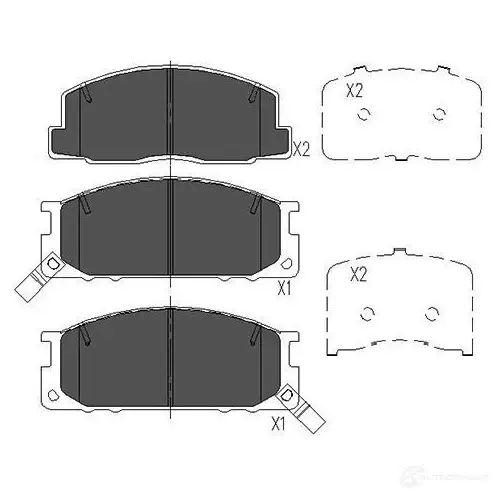 Тормозные колодки, комплект KAVO PARTS 871561615321 1767625 kbp9084 3 87FHH изображение 0