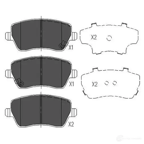 Тормозные колодки, комплект KAVO PARTS 871561615261 1767532 kbp8522 EX8ND 1