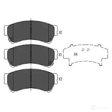 Тормозные колодки, комплект KAVO PARTS kbp4557 871561615141 IHD8 DM 1767297