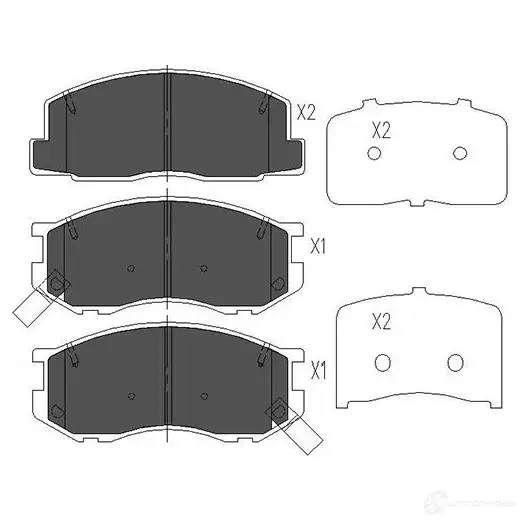 Тормозные колодки, комплект KAVO PARTS 871561615270 kbp9033 1767575 R Q2HW0O изображение 0