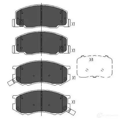 Тормозные колодки, комплект KAVO PARTS 871561615287 61 IC2Q2 kbp9050 1767592 изображение 0