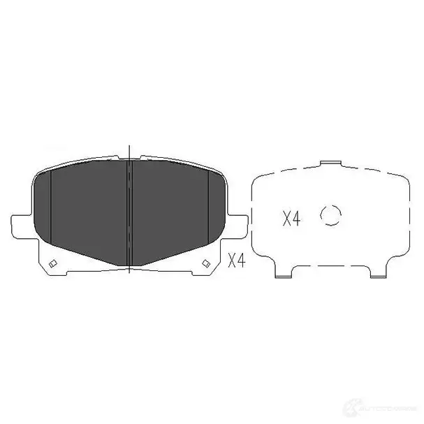 Тормозные колодки, комплект KAVO PARTS kbp9076 871561615313 H5BM 6T 1767617