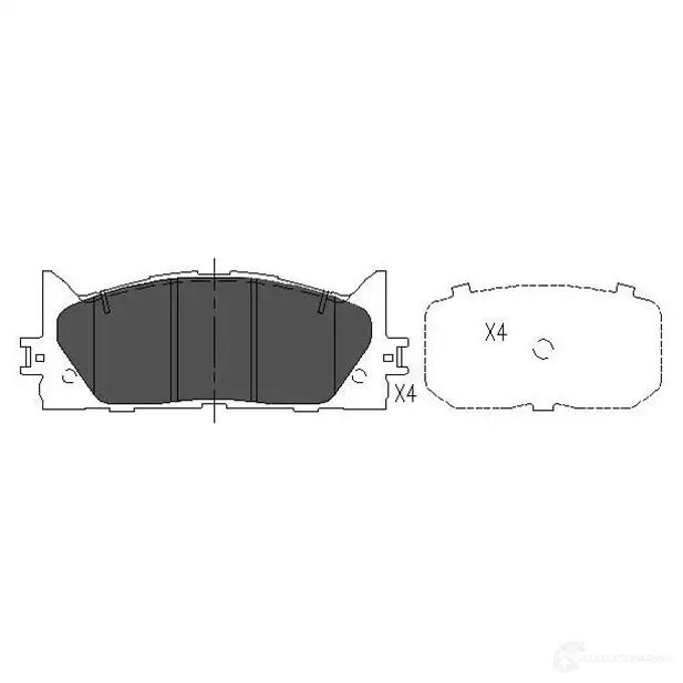 Тормозные колодки, комплект KAVO PARTS 871561615324 kbp9087 1767628 B EQ66 изображение 0