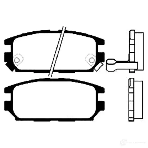 Тормозные колодки, комплект KAVO PARTS 8715616004428 1757471 bp5524 Y B7KI2R