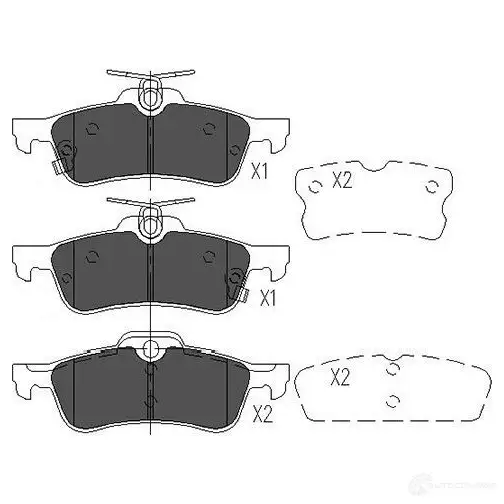 Тормозные колодки, комплект KAVO PARTS 5SI ZTS kbp9106 871561615343 1767647 изображение 0