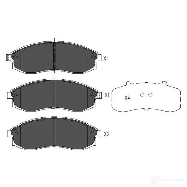 Тормозные колодки, комплект KAVO PARTS kbp5517 CFIFLW X 1767332 8715616132596