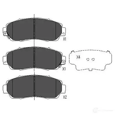 Тормозные колодки, комплект KAVO PARTS kbp2046 UJNX 6B5 871561615055 1767128