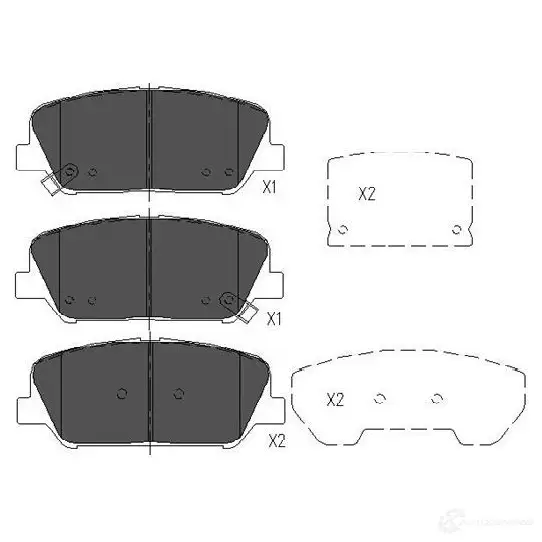 Тормозные колодки, комплект KAVO PARTS 1767188 kbp3042 8715616232180 XOH6 7N
