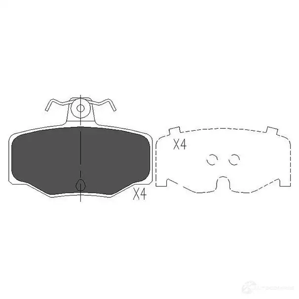 Тормозные колодки, комплект KAVO PARTS 8715616132732 1767377 8SOCRX 6 kbp6511