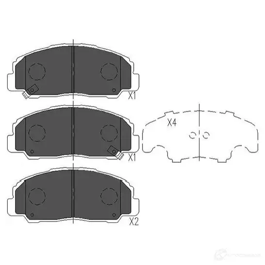 Тормозные колодки, комплект KAVO PARTS 1767069 LA4 RG7 871561615015 kbp1505 изображение 0