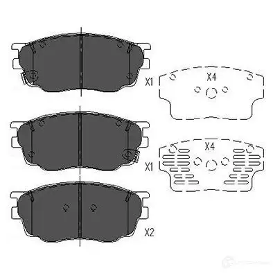 Тормозные колодки, комплект KAVO PARTS kbp4511 1767251 8715616132398 924 11U изображение 5