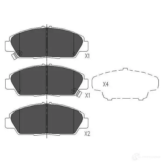 Тормозные колодки, комплект KAVO PARTS 8715616132015 XO 6XG 1767087 kbp2005 изображение 5