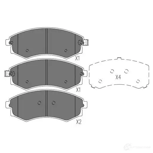 Тормозные колодки, комплект KAVO PARTS BNM QM 1757645 bp7508 8715616230827 изображение 0