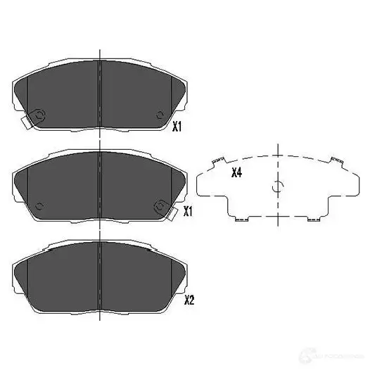 Тормозные колодки, комплект KAVO PARTS kbp2027 1767109 2FE 14 871561615036 изображение 0
