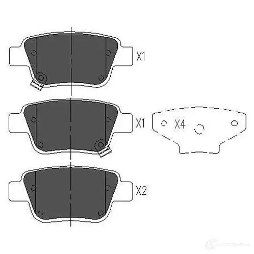 Тормозные колодки, комплект KAVO PARTS kbp9019 1767561 8715616133173 588IZ N