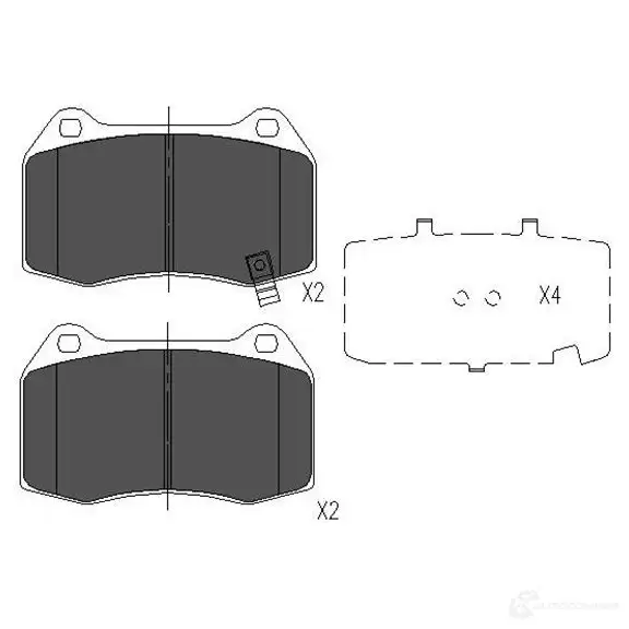 Тормозные колодки, комплект KAVO PARTS 871561615207 QN5L 0E 1767427 kbp6561