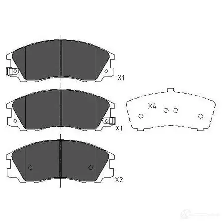 Тормозные колодки, комплект KAVO PARTS 871561615062 WPX4 S kbp3016 1767162
