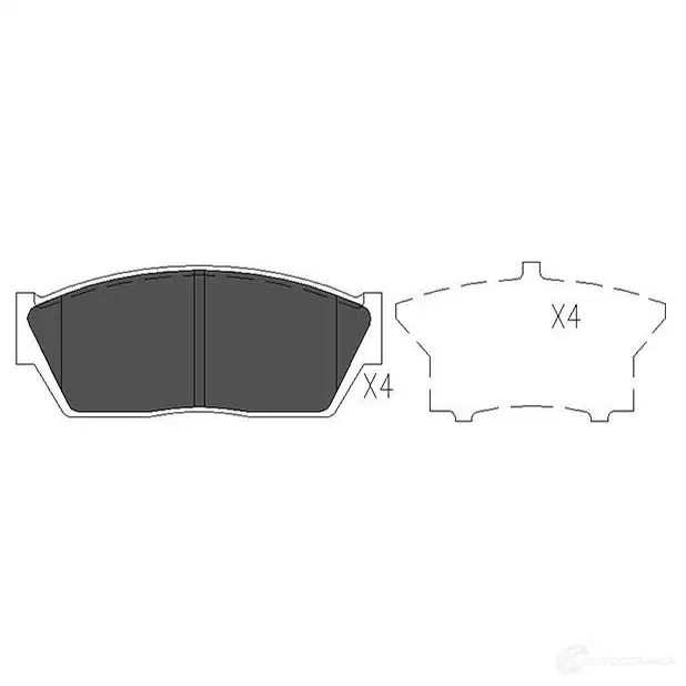 Тормозные колодки, комплект KAVO PARTS 871561615026 kbp2017 1767099 EBM1B RX
