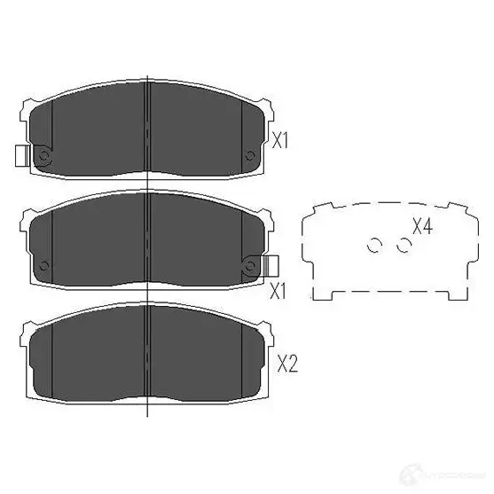 Тормозные колодки, комплект KAVO PARTS kbp6525 PY7T D1O 871561615171 1767391