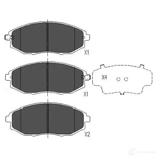 Тормозные колодки, комплект KAVO PARTS 871561615011 kbp1011 1767054 XNE XD