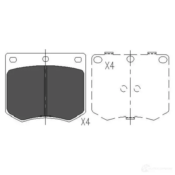 Тормозные колодки, комплект KAVO PARTS kbp3012 871561615058 1767158 E B82DWT изображение 0