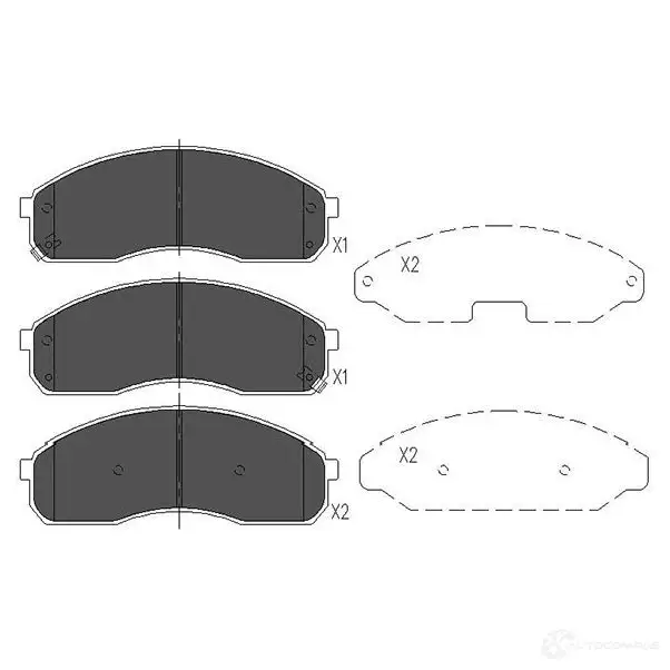 Тормозные колодки, комплект KAVO PARTS 871561615091 F Q7CIIX 1767224 kbp4012