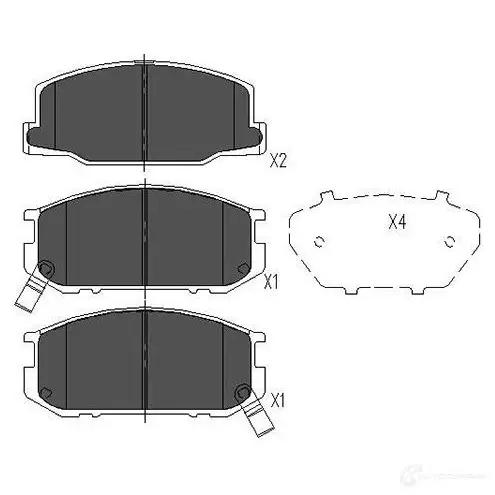 Тормозные колодки, комплект KAVO PARTS 871561615268 kbp9031 YK1F 6K9 1767573 изображение 0