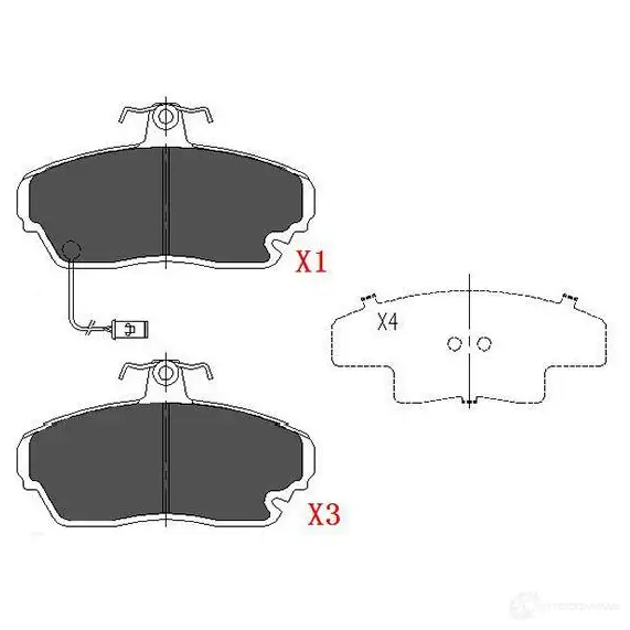 Тормозные колодки, комплект KAVO PARTS BG XNSO kbp2021 1767103 871561615030 изображение 0