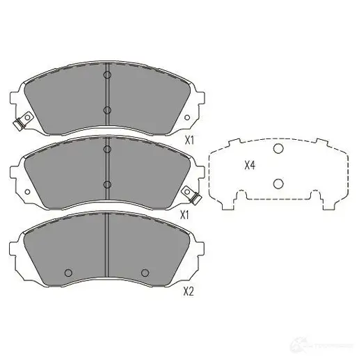 Тормозные колодки, комплект KAVO PARTS 8715616193160 1767236 4 1RPSZ kbp4024