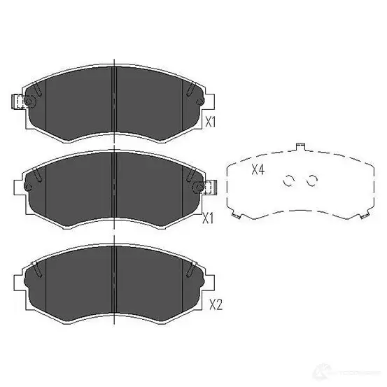 Тормозные колодки, комплект KAVO PARTS kbp7504 1767482 1 32WWV 871561615235 изображение 0