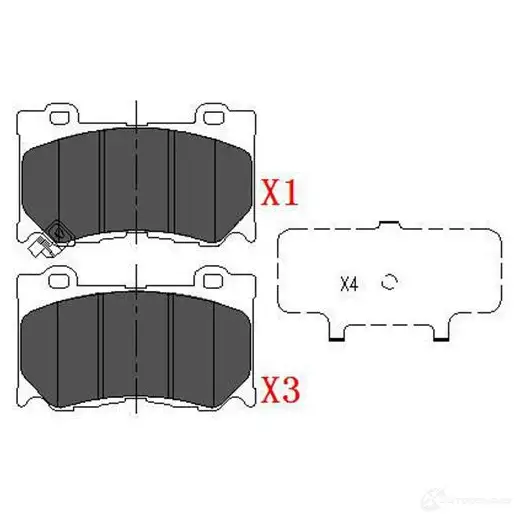 Тормозные колодки, комплект KAVO PARTS 1767446 UYH9 6 kbp6581 871561615227 изображение 0