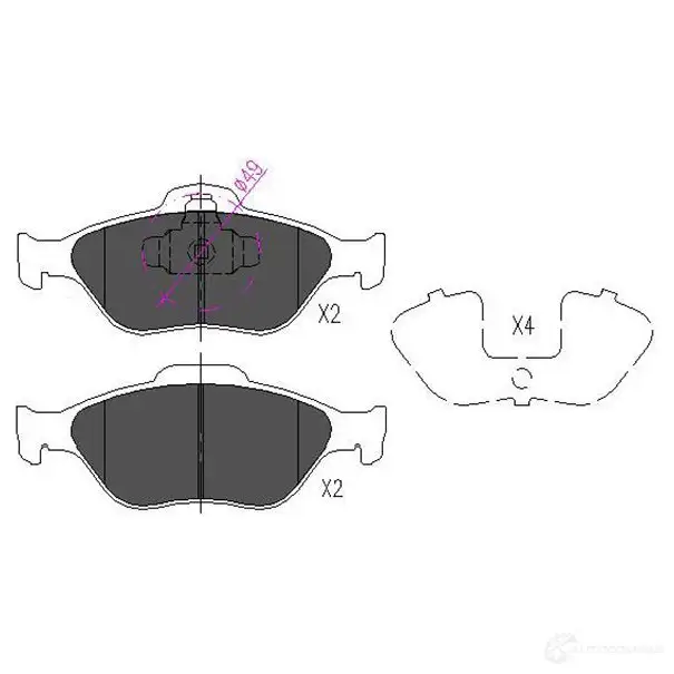 Тормозные колодки, комплект KAVO PARTS 871561615129 1767285 LLBW9M P kbp4545 изображение 0