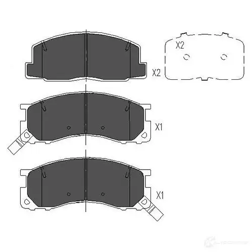 Тормозные колодки, комплект KAVO PARTS kbp9100 68RTW M 871561615337 1767641