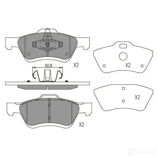 Тормозные колодки, комплект KAVO PARTS 3HXR A 8715616230964 kbp4564 1767304 изображение 0