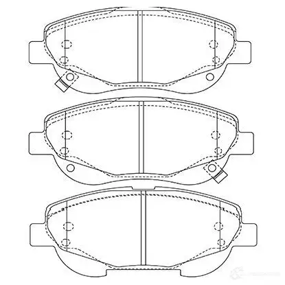 Тормозные колодки, комплект KAVO PARTS kbp9143 1767682 V3T3 UU6 8715616233576