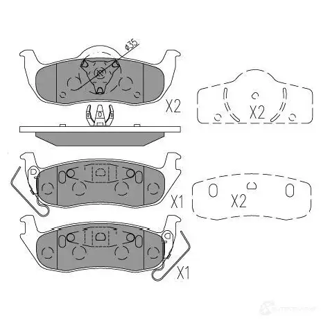 Тормозные колодки, комплект KAVO PARTS 8715616232371 kbp6606 1767469 W RKDJGI