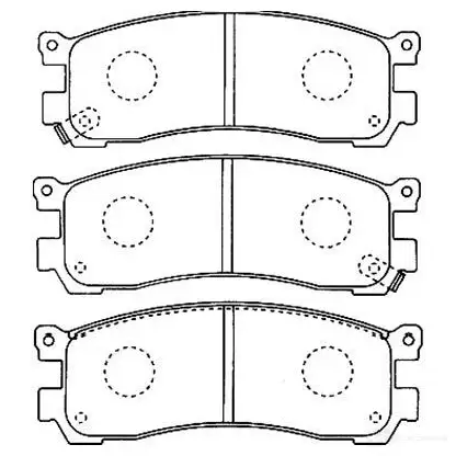 Тормозные колодки, комплект KAVO PARTS D1020 M bp4552 8715616022705 1757413 изображение 0