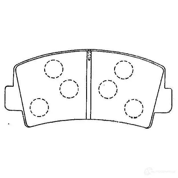 Тормозные колодки, комплект KAVO PARTS 8715616047418 MB1O 68 bp4565 1757425 изображение 0