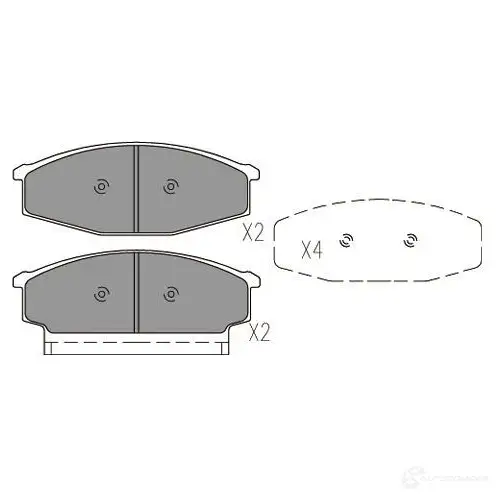 Тормозные колодки, комплект KAVO PARTS 8715616232319 6 A6NW kbp6600 1767464 изображение 0