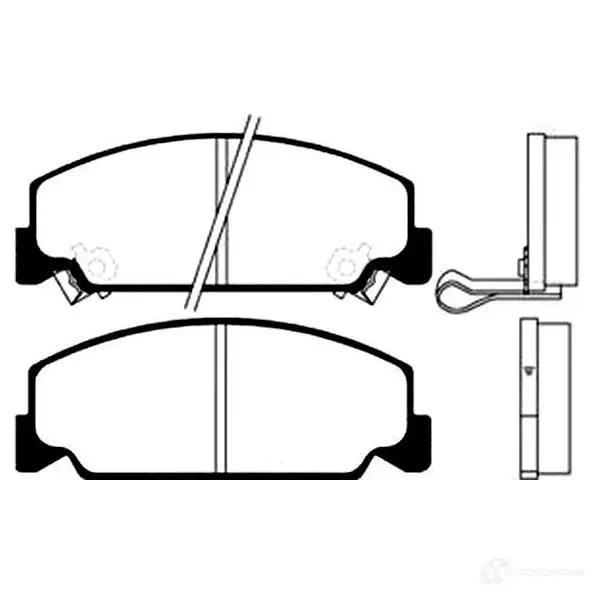 Тормозные колодки, комплект KAVO PARTS 1757203 bp2014 8715616003414 O8DQS8 Q изображение 0