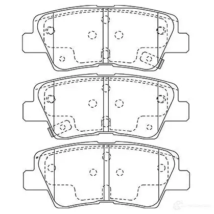 Тормозные колодки, комплект KAVO PARTS OS6 ISG 1757304 bp3048 871561616500 изображение 0