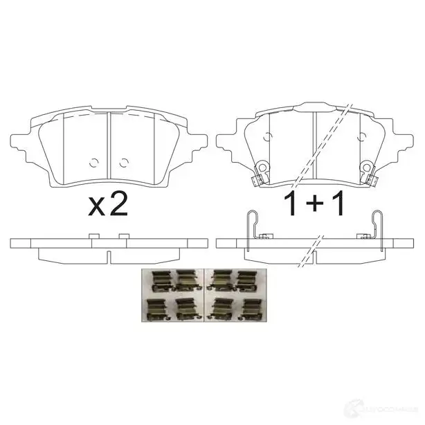 Тормозные колодки, комплект KAVO PARTS 1437546290 kbp9160 8SFI 8E6