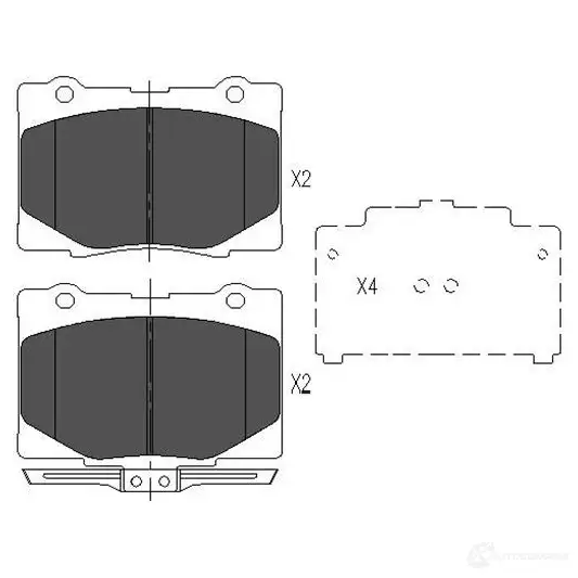 Тормозные колодки, комплект KAVO PARTS kbp2048 I6DI BI 1767130 8715616166621 изображение 0