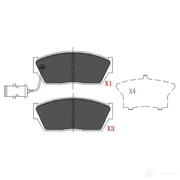 Тормозные колодки, комплект KAVO PARTS kbp2018 871561615027 RBYR 5 1767100 изображение 0