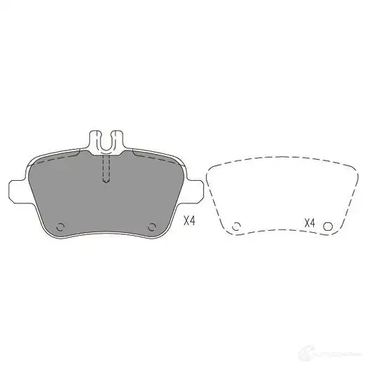 Тормозные колодки, комплект KAVO PARTS 8715616271745 MZ3 N91 1219389767 kbp6619