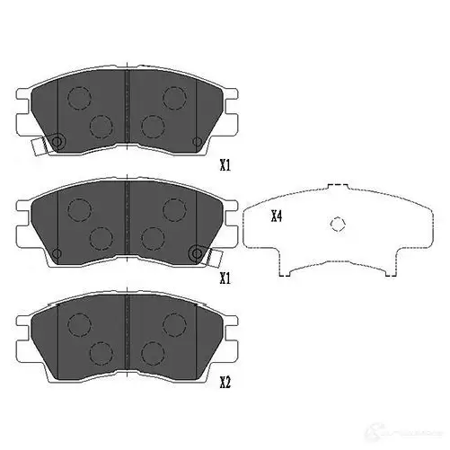 Тормозные колодки, комплект KAVO PARTS kbp5526 871561615150 8UG4UM 4 1767341 изображение 0