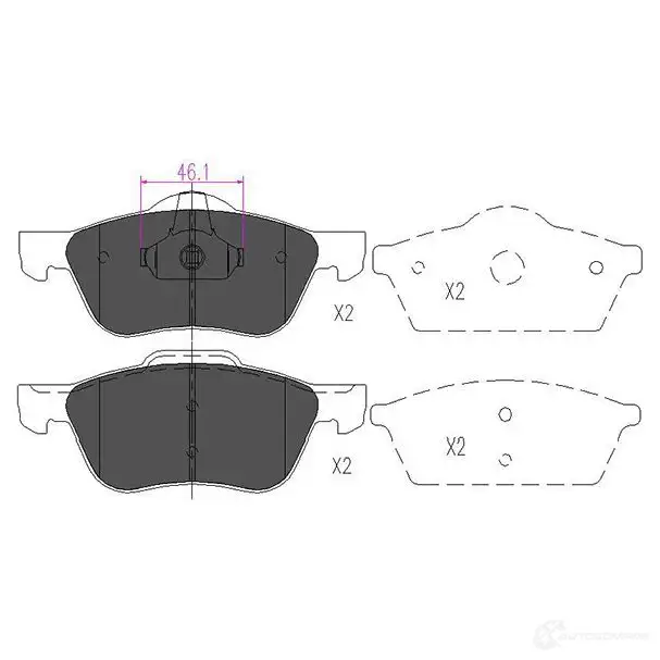 Тормозные колодки, комплект KAVO PARTS kbp6560 QY YQA 1767426 871561615206 изображение 0