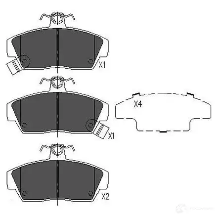 Тормозные колодки, комплект KAVO PARTS kbp2023 JA DUIX 1767105 871561615032 изображение 0